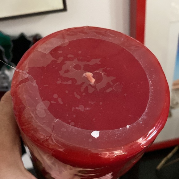 Pier 1 Noël red apple/cinnamon pilar candle! Carved! Moose heads candle holder! - Picture 9 of 16